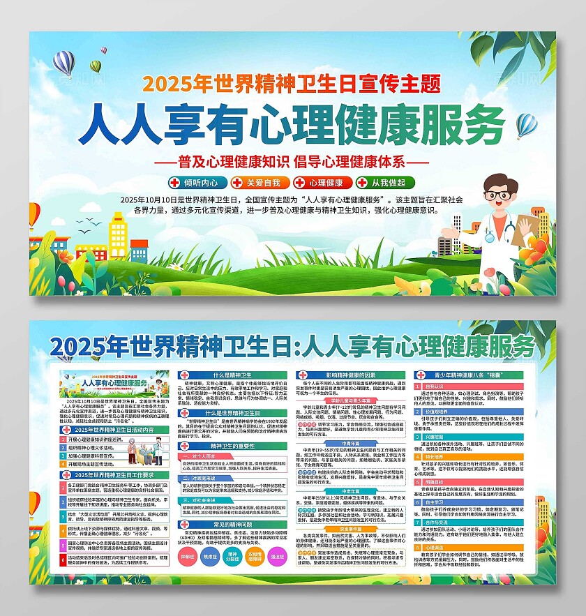 2025年世界精神卫生日展板