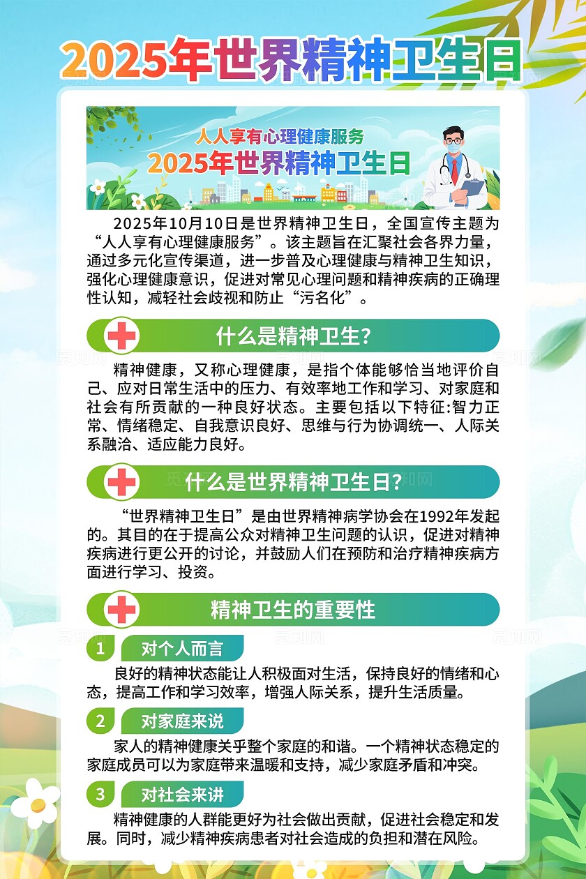 2025年世界精神卫生日海报