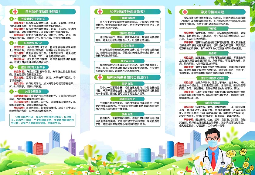 2025年世界精神卫生日三折页