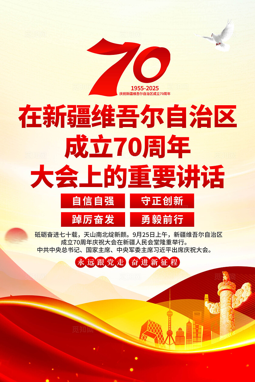 新疆维吾尔自治区成立海报