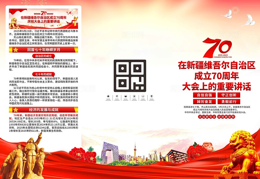 新疆维吾尔自治区成立三折页