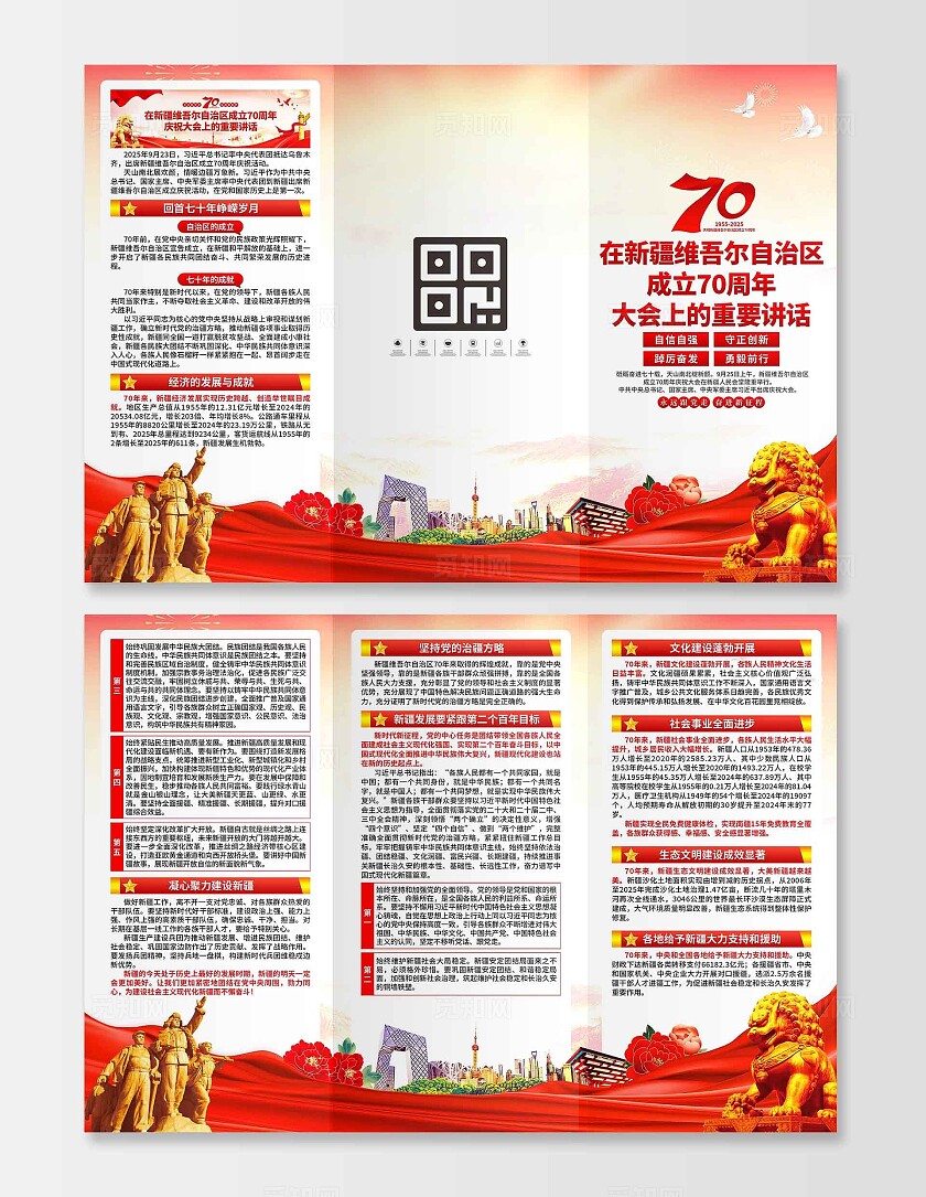 新疆维吾尔自治区成立三折页