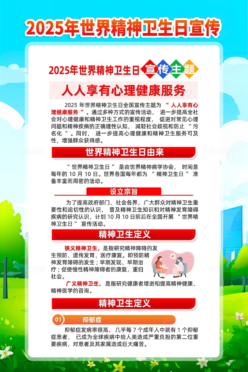 2025年世界精神卫生日海报