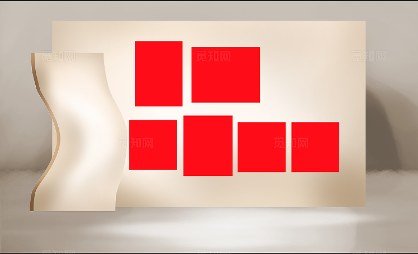 香槟色韩式婚礼迎宾区效果图