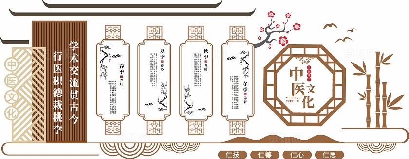 中式中医馆文化墙