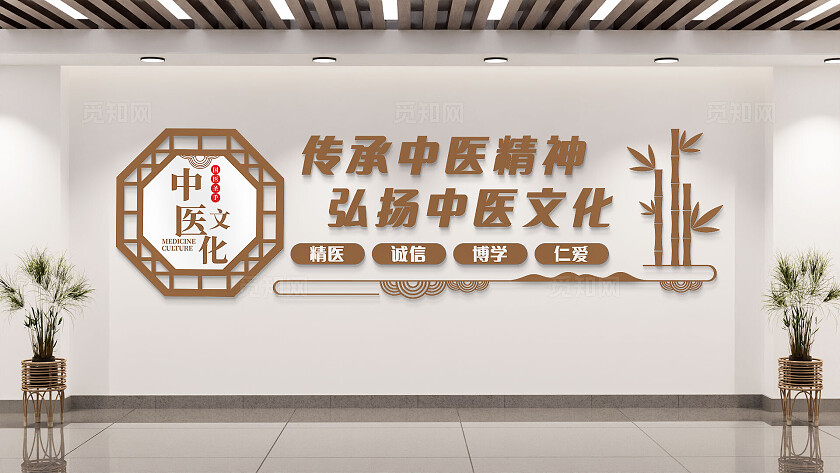 中式中医馆标语文化墙