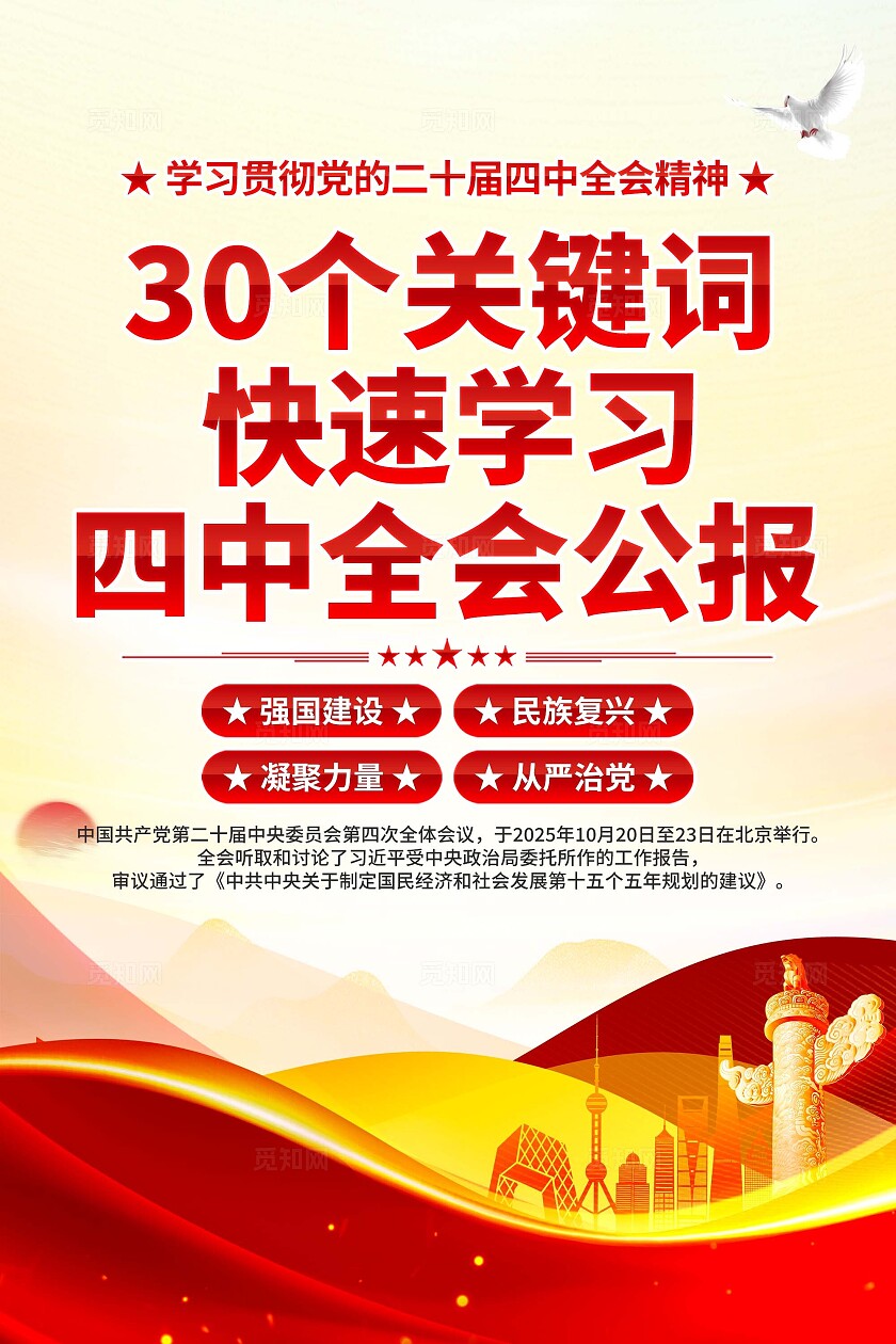二十届四中全会海报