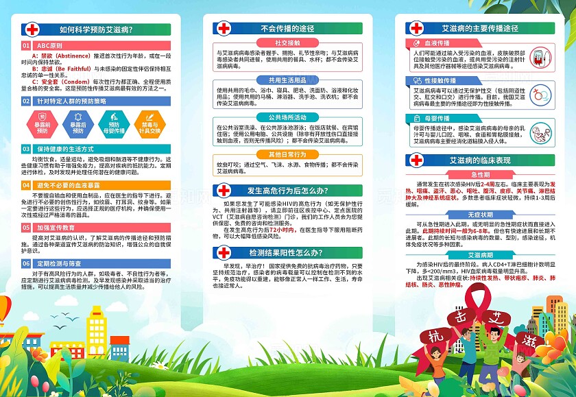 2025年世界艾滋病日三折页