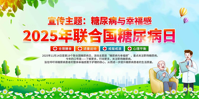 2025年联合国糖尿病日展板