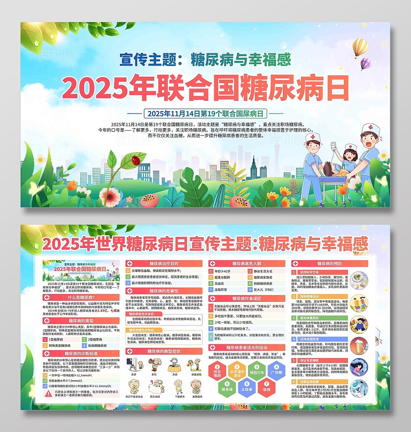 2025年联合国糖尿病日展板