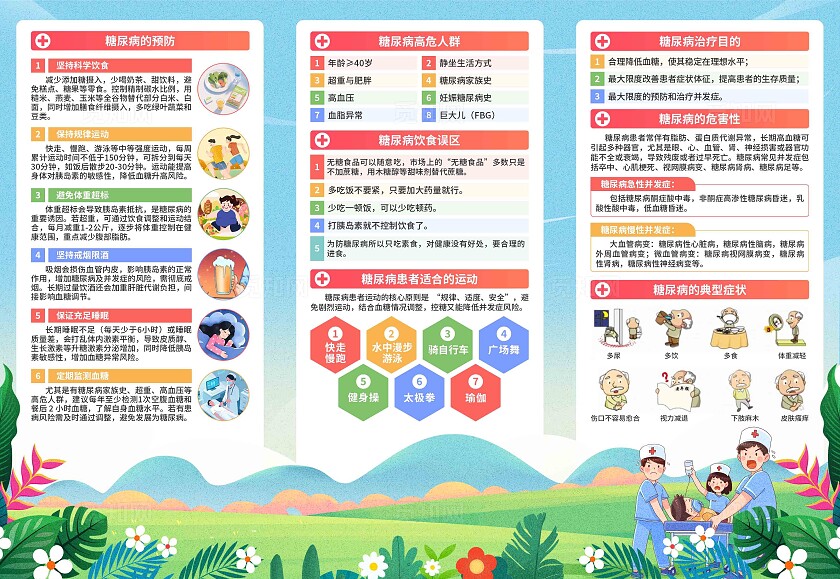 2025年联合国糖尿病日三折页