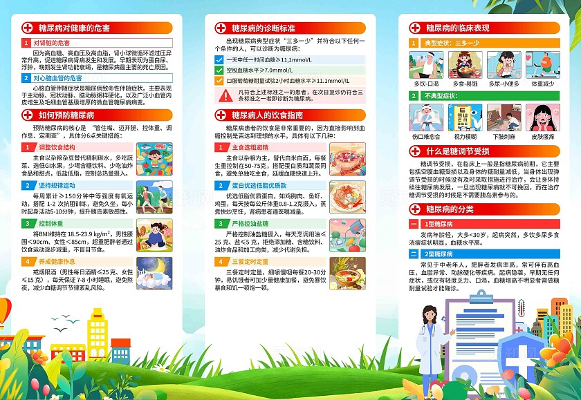 2025年联合国糖尿病日三折页