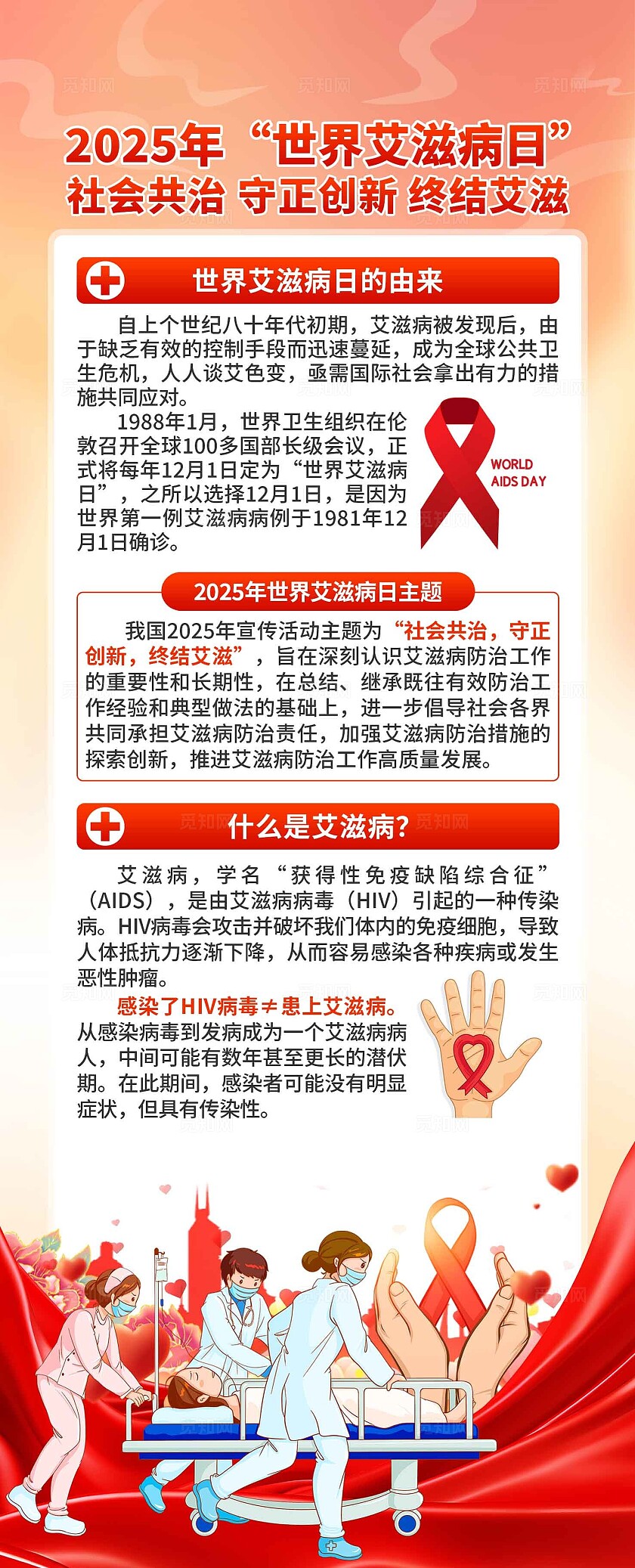 2025年世界艾滋病日易拉宝