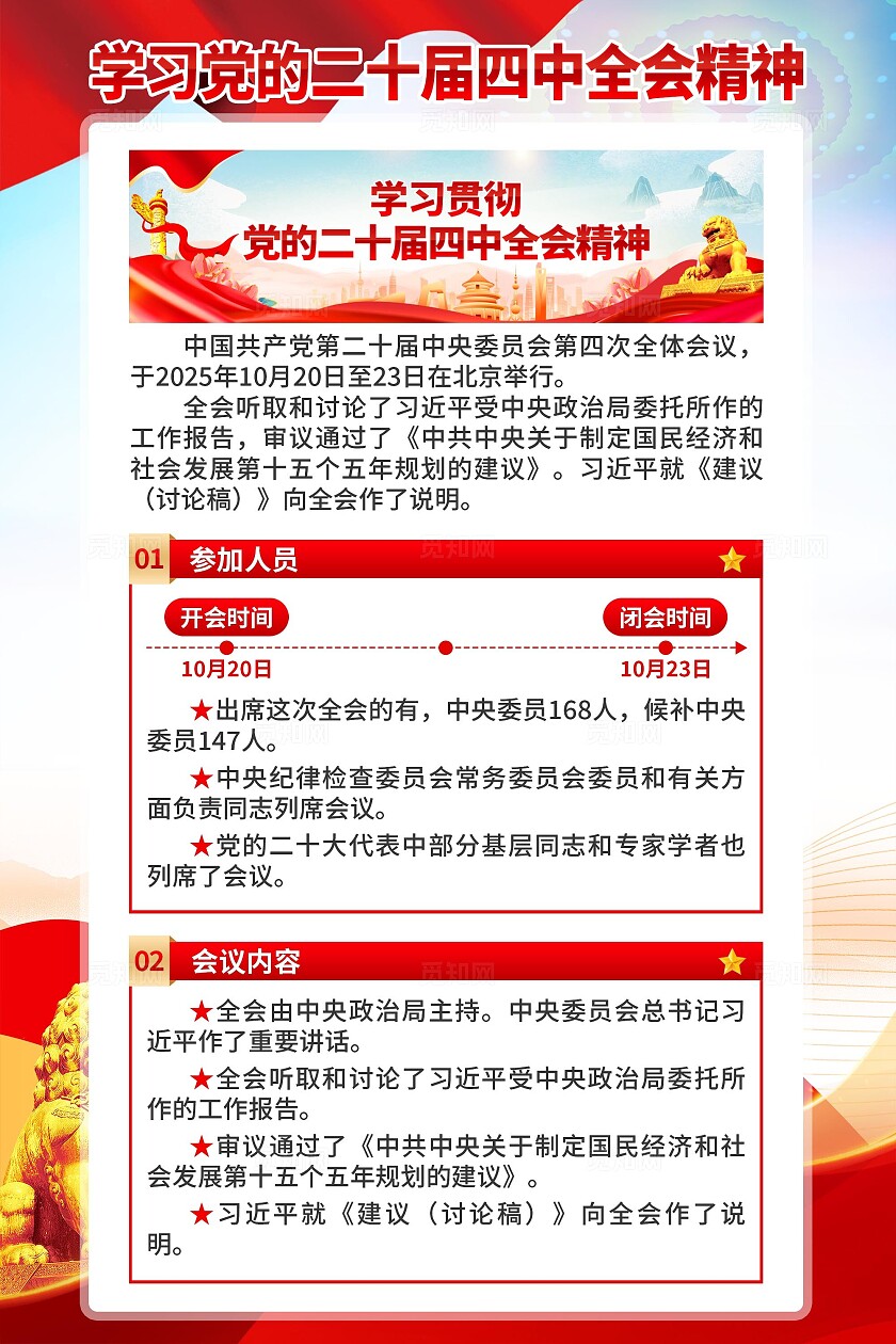 二十届四中全会海报