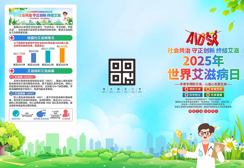 2025年世界艾滋病日三折页