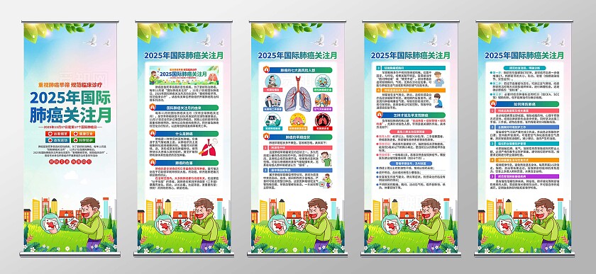 2025年国际肺癌关注月易拉宝