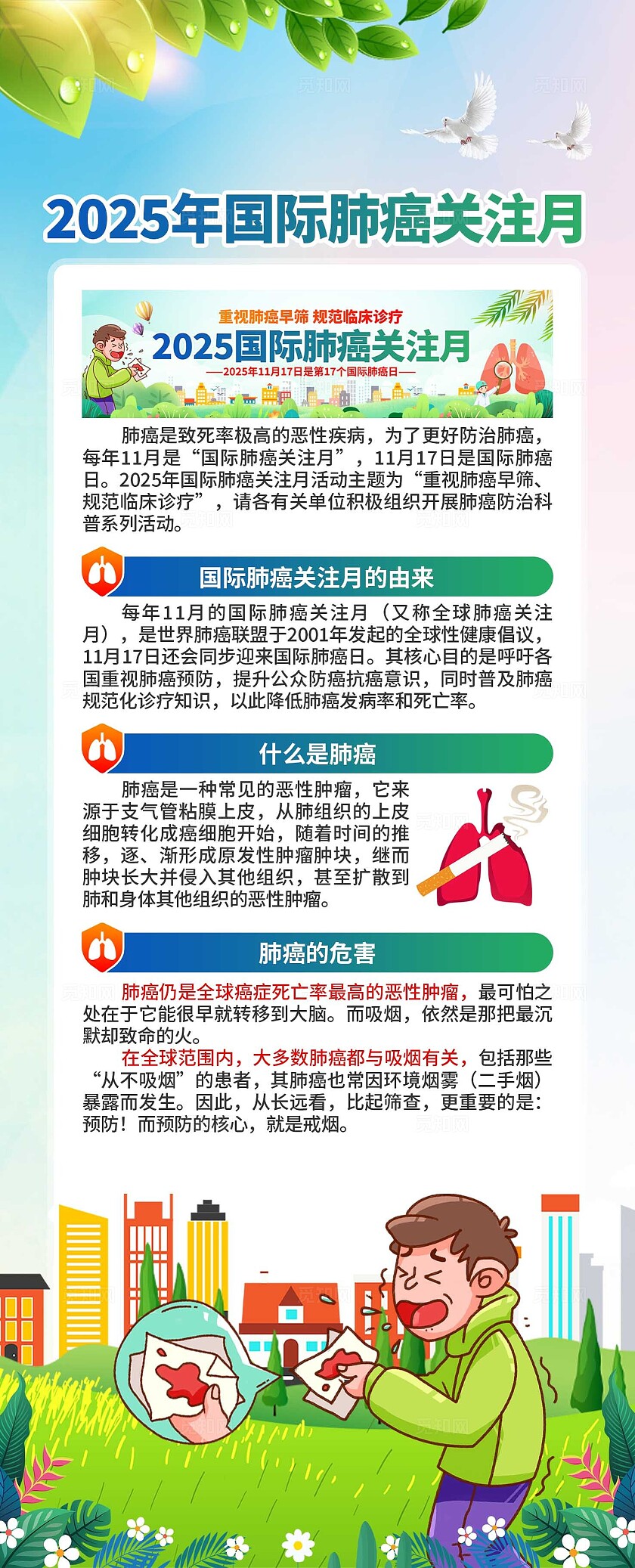 2025年国际肺癌关注月易拉宝