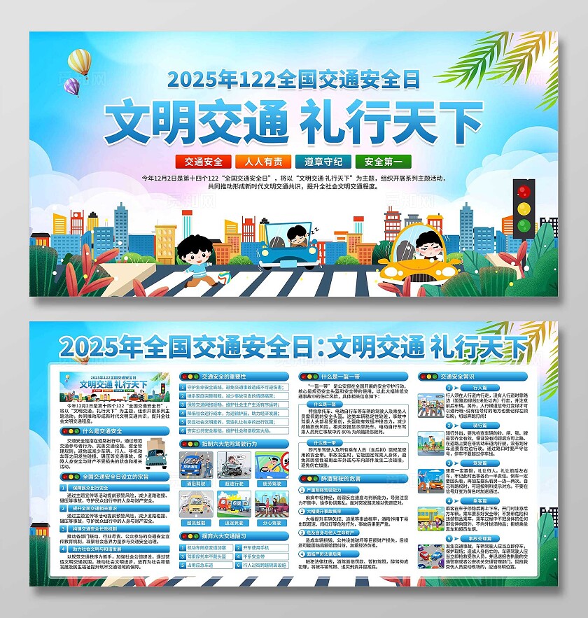 2025年全国交通安全日展板