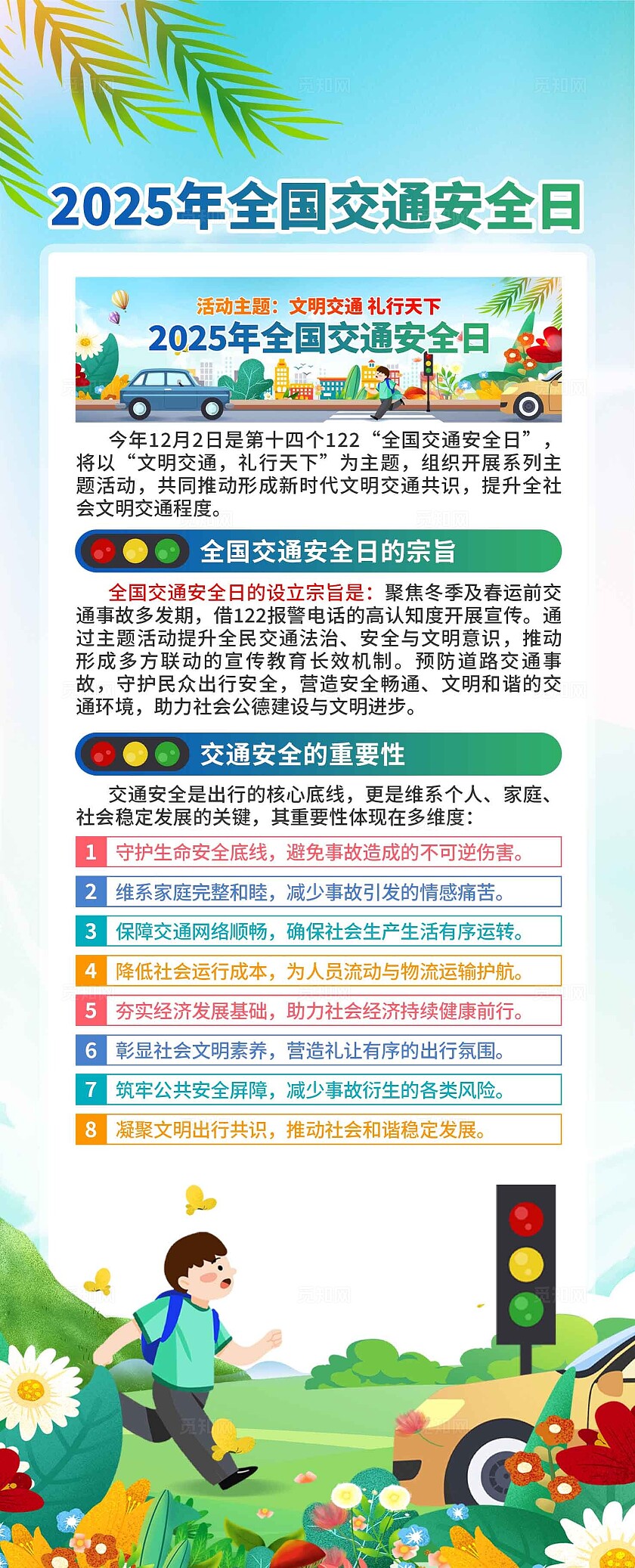 2025年全国交通安全日易拉宝