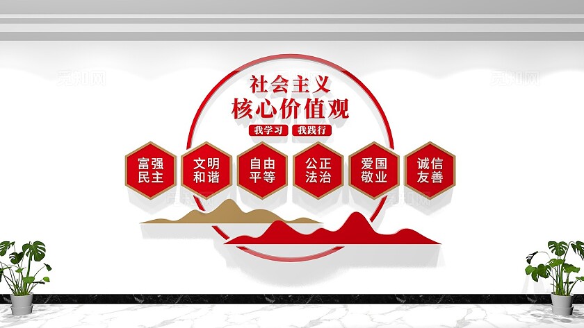 社会主义核心价值观文化墙