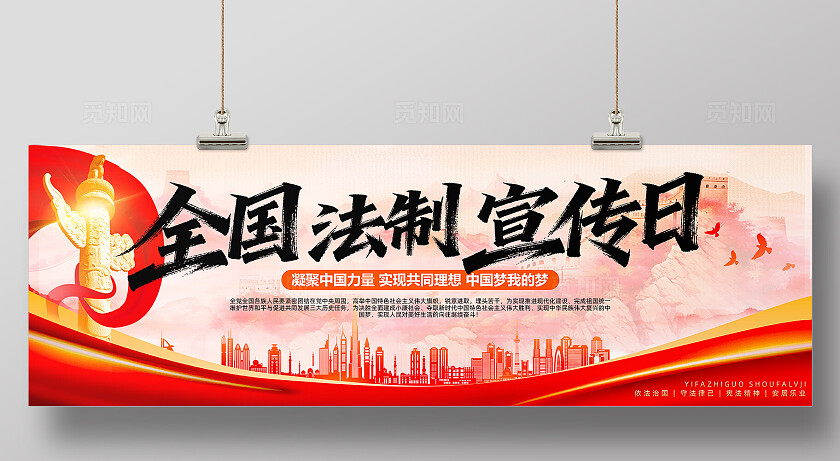 国家宪法宣传周宪法日全国法制党建展板背景板
