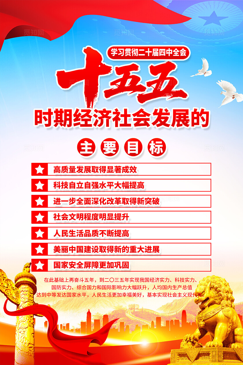 二十届四中全会海报