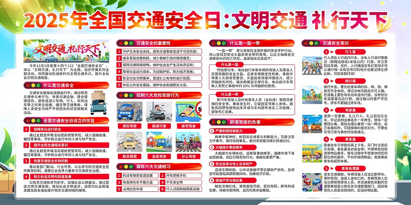 2025年全国交通安全日展板