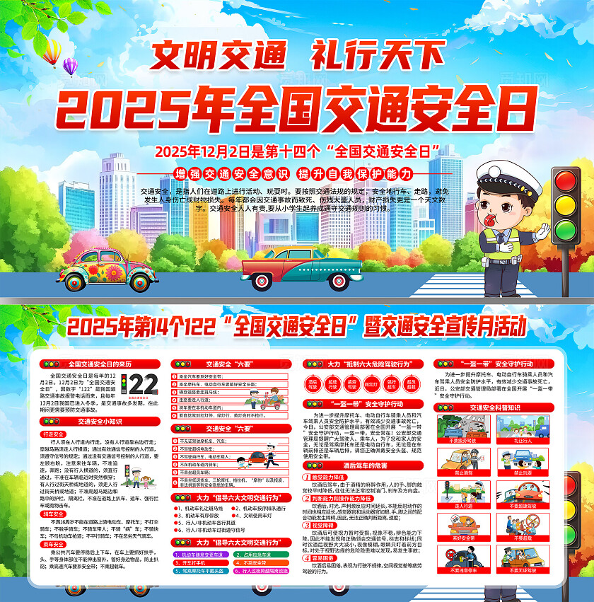 2025年全国交通安全日展板