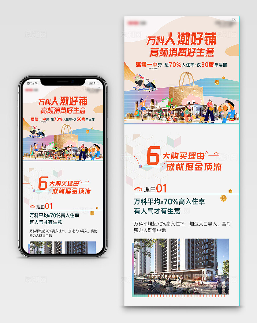 房地产商铺定投长图地产宣传
