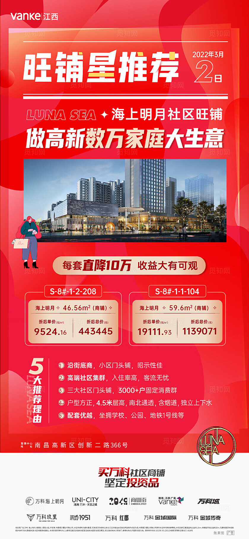 红色大气房地产特价房地产宣传