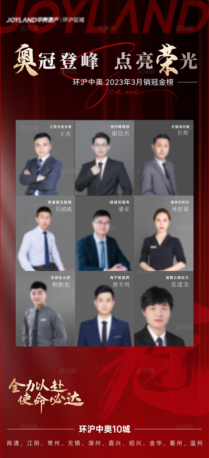 黑色大气房地产销售排名海报