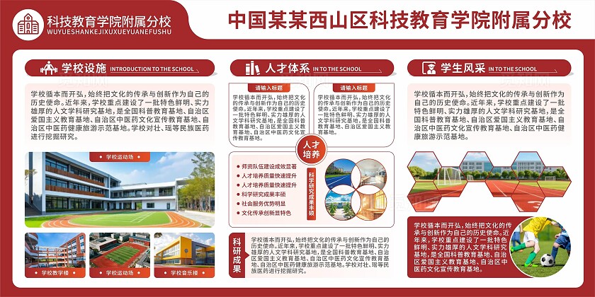 学校简介展板
