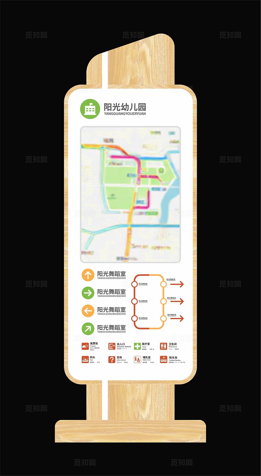 幼儿园导视牌