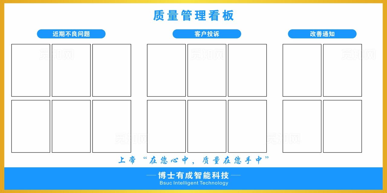 蓝色 质量管理看板 