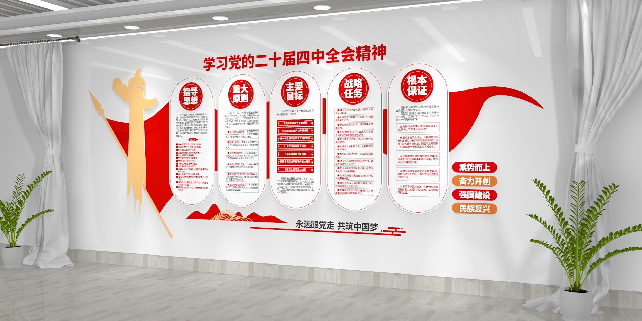 落实十五五规划学习二十届四中全会精神党建文化墙