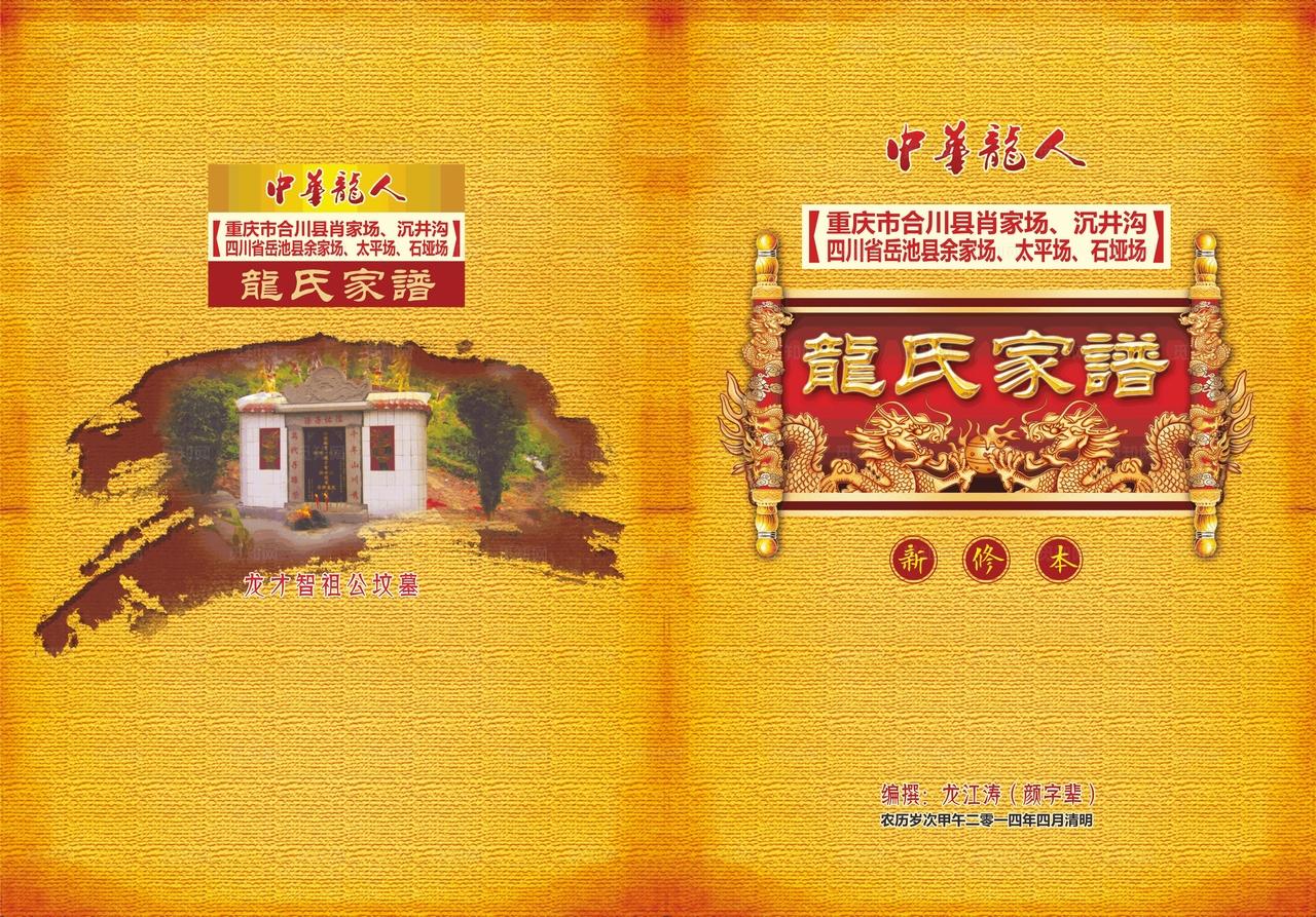 龙氏家谱封面图片