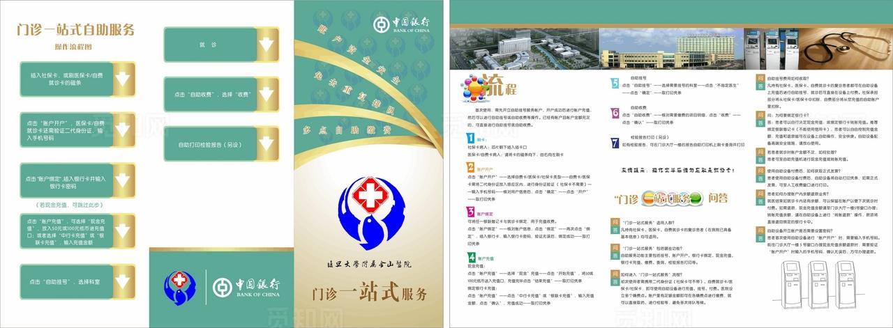 医院三折页图片