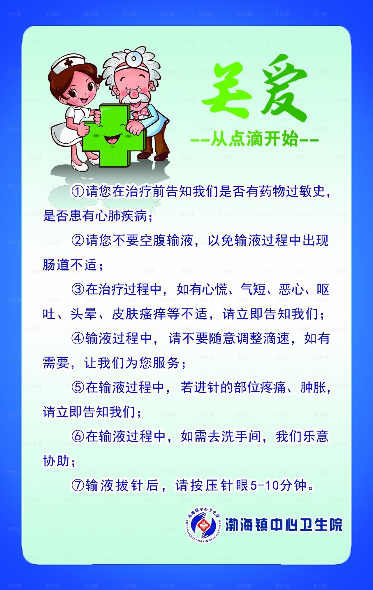 卫生院输液提示图片