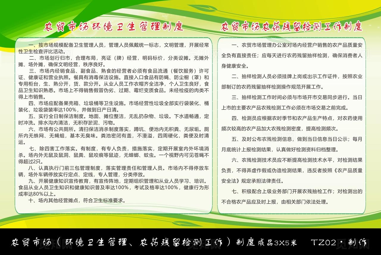 农贸市场农药残留检测工作制度图片