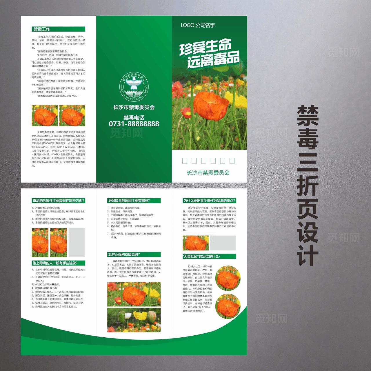 禁毒三折页图片