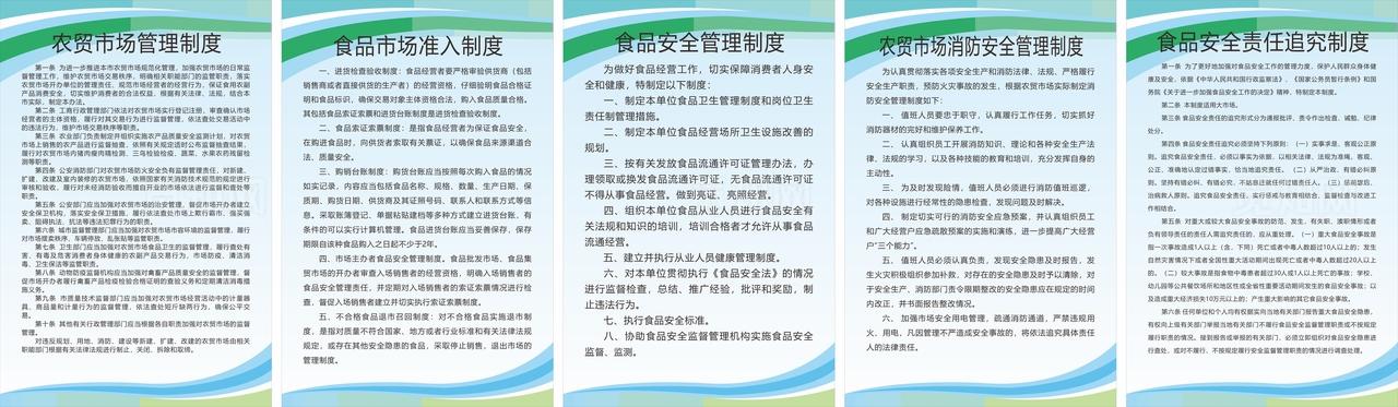 农贸市场管理制度图片