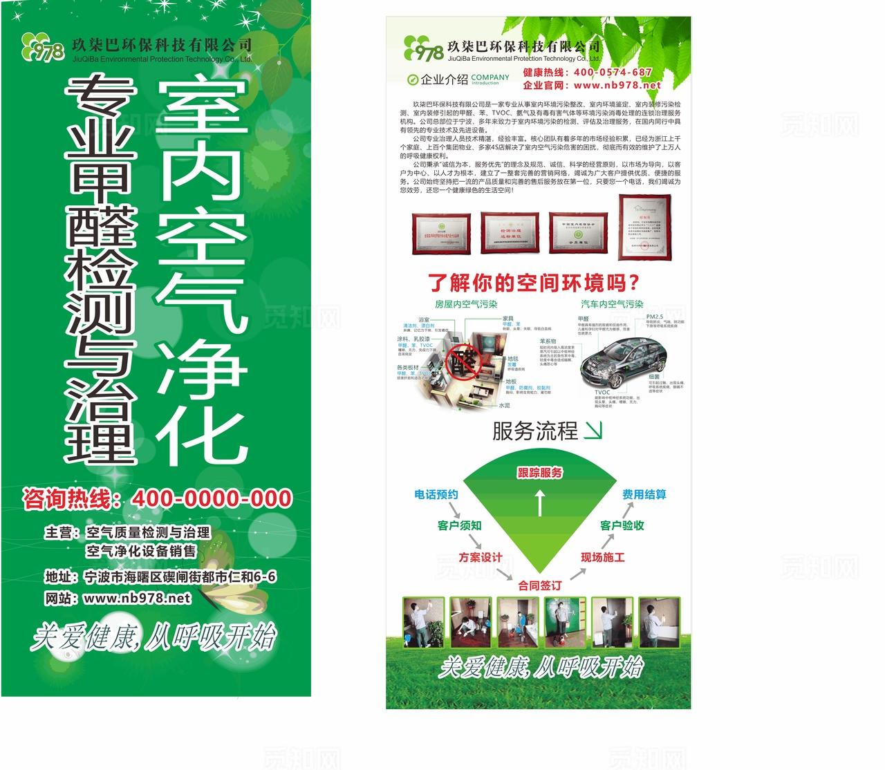 室内空气净化展架图片