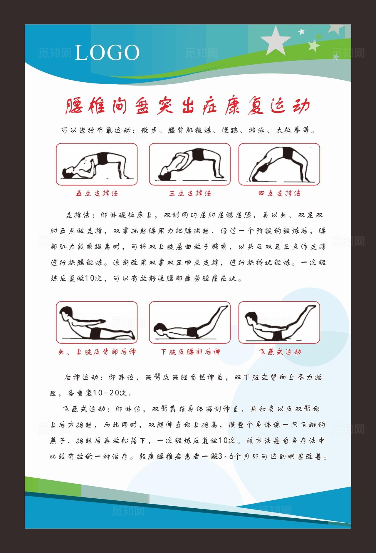 腰椎间盘突出症康复运动图片