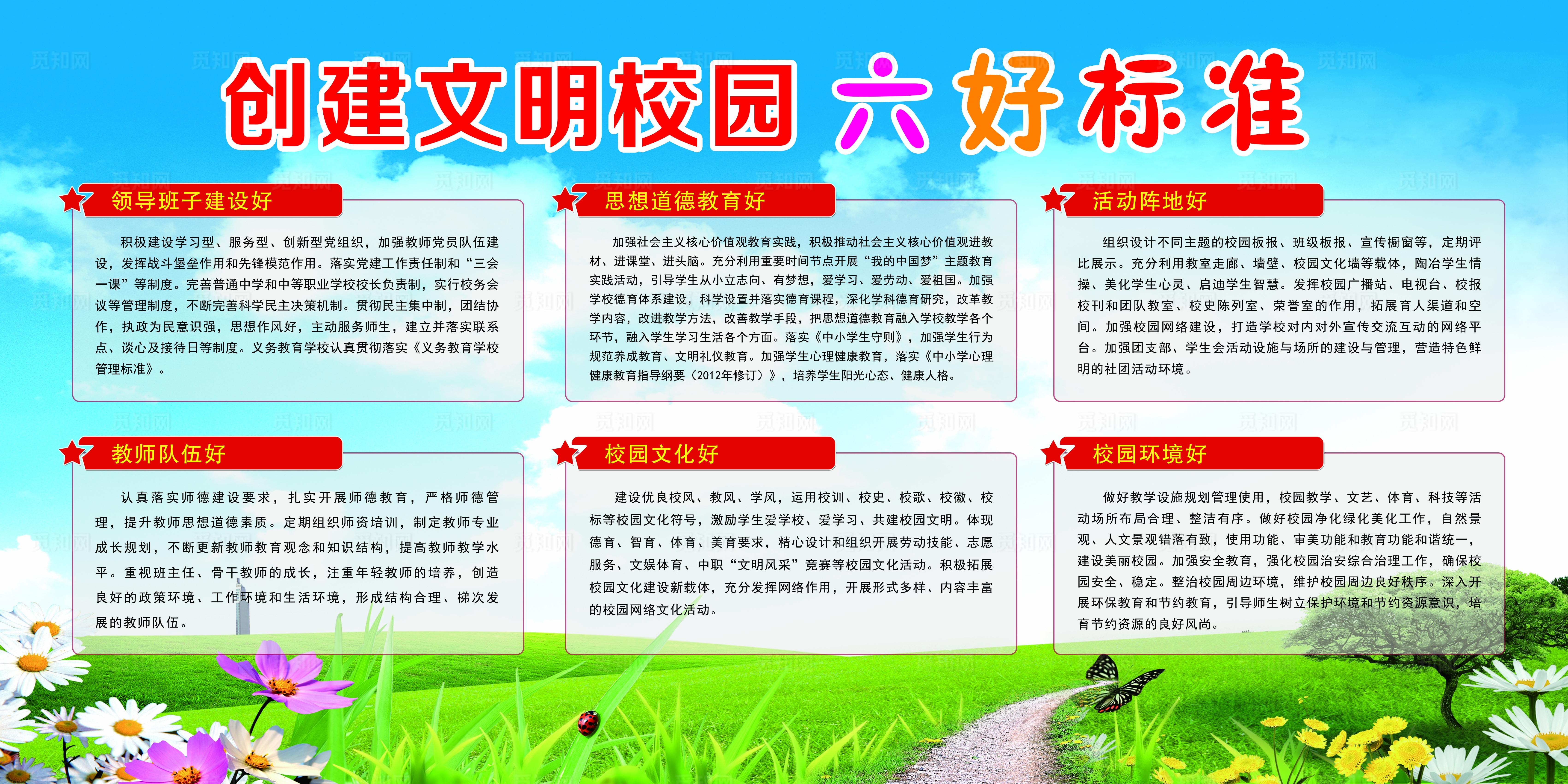 创建文明校园六个好图片