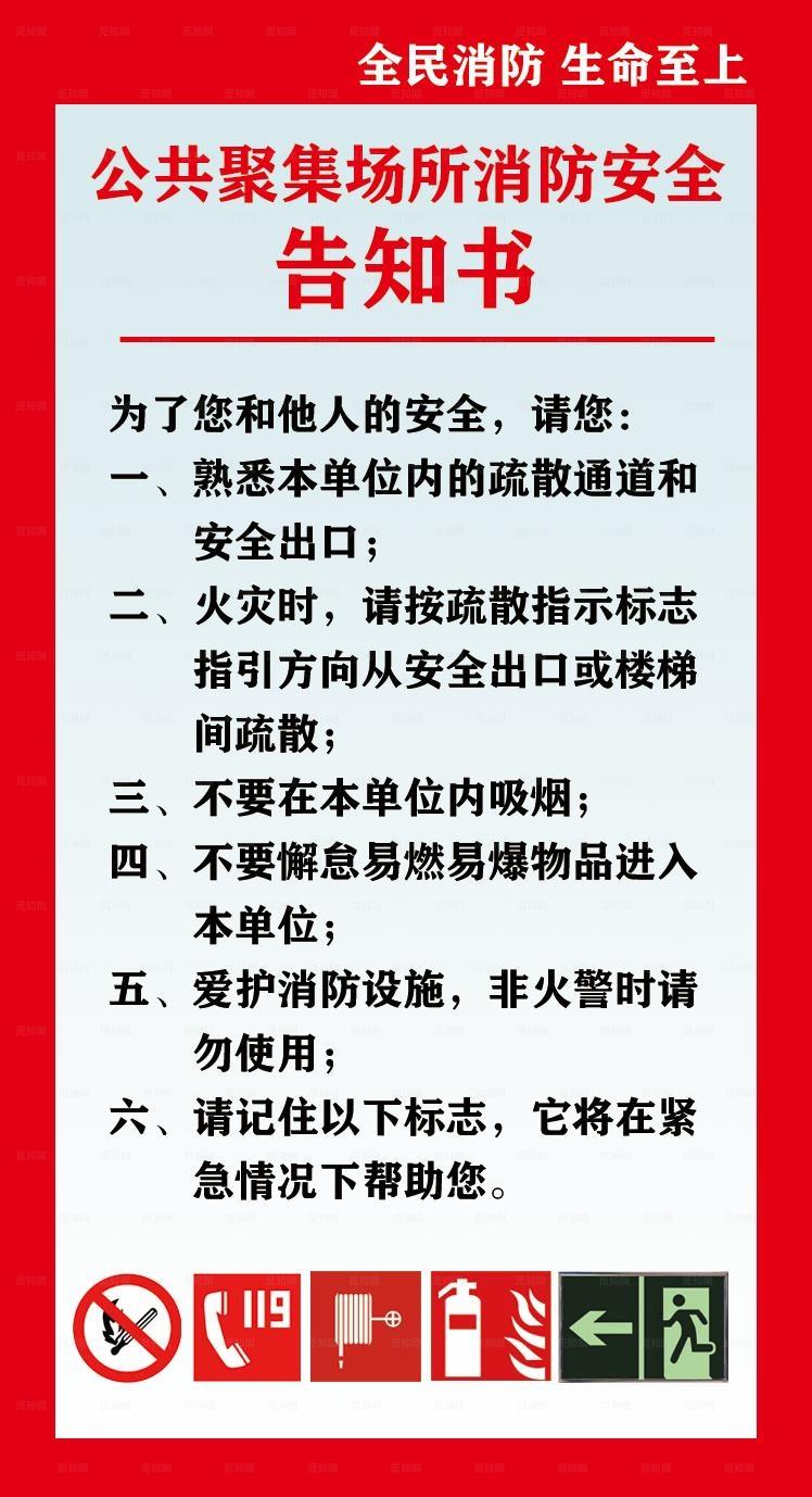 消防安全告知书图片