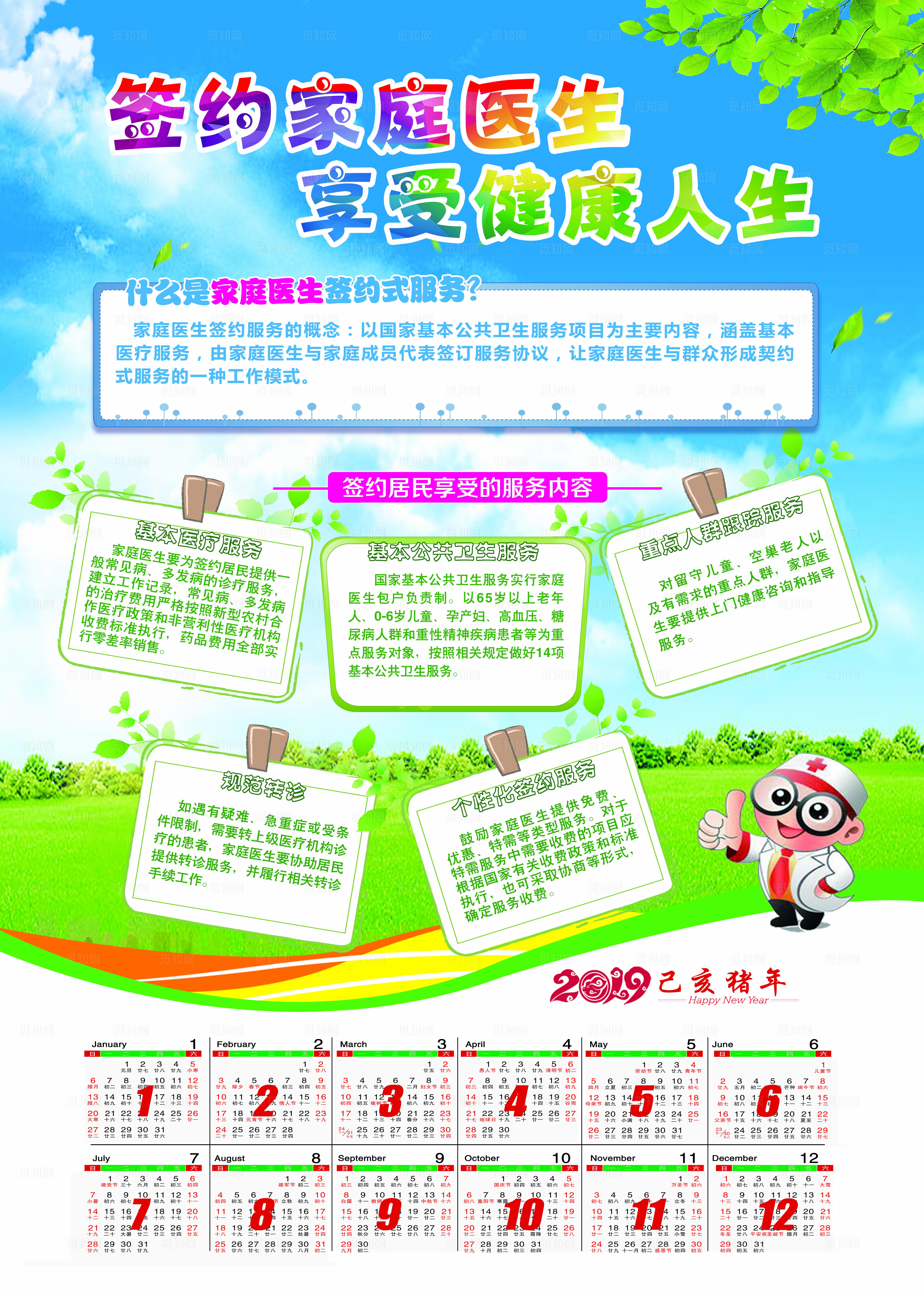 家庭医生 公共卫生宣传图片