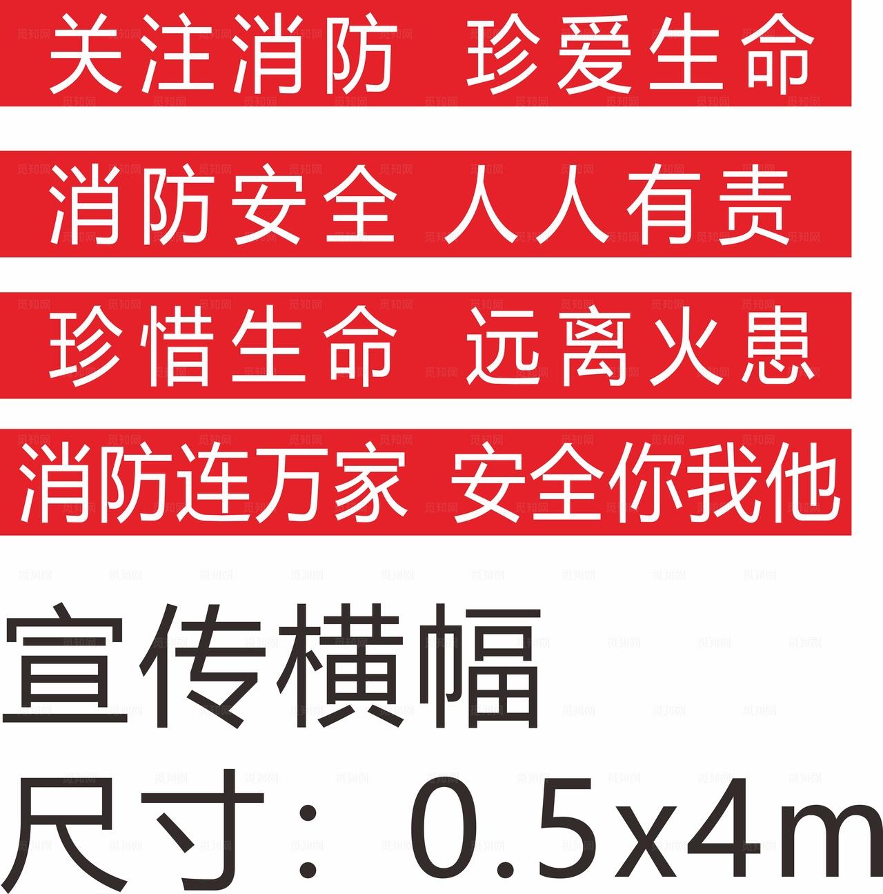 消防安全 珍爱生命 宣传横幅图片