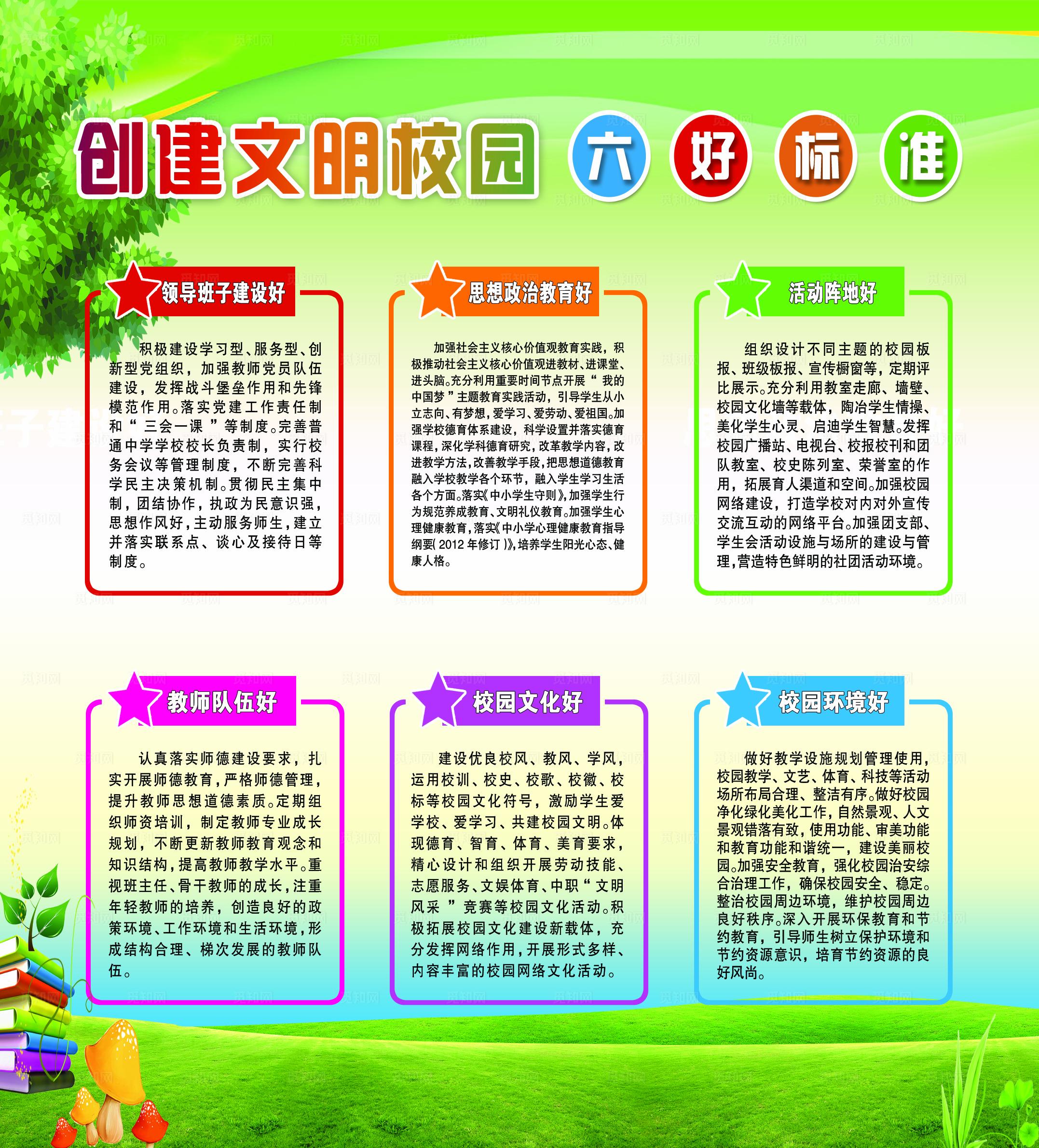 创建校园文明六个好图片