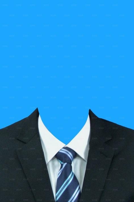 西装正装证件照模板图片