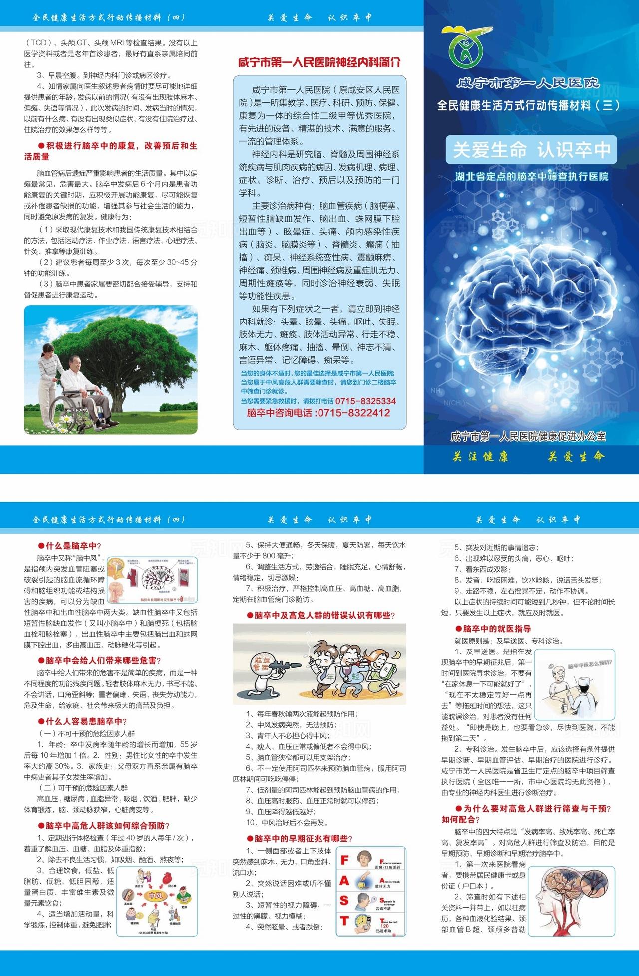 健康养生三折页图片